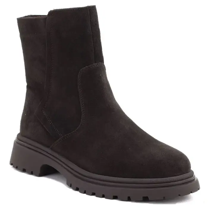 Naiste leather ankle saapad suede chocolate Sergio Leone BT-27 - Buty: 37