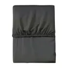 Microsatin Fitted Sheet 120x200 cm, Graphite, Solid Color — Photo 1