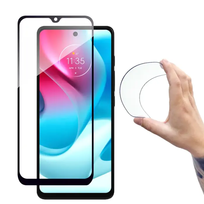 Wozinsky Full Cover Flexi Nano aizsargstikls priekš Moto G60s
