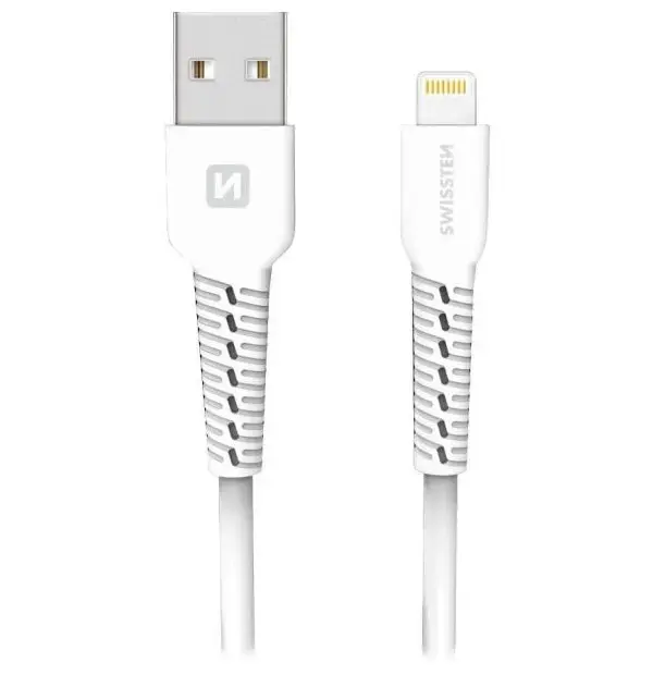 SWISSTEN DATOVÝ kabelisUSB/LIGHTNING BÍLÝ 1,2M  (SAMOPRODAVAČ)