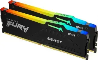 Kingston FURY Beast RGB RAM - 32 GB (2 x 16 GB Kit) - DDR5 6400 DIMM CL32