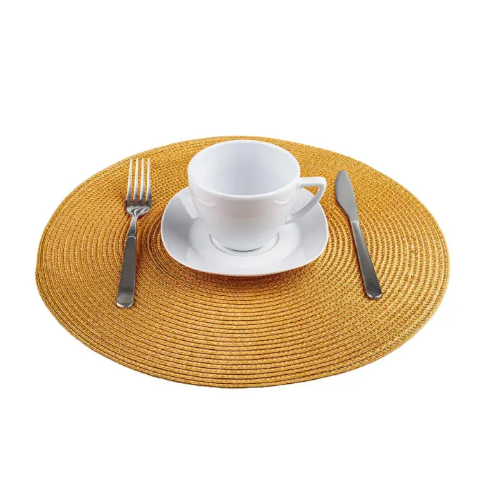 Table placemat Chef, diameter 38 cm, gold, round Photo