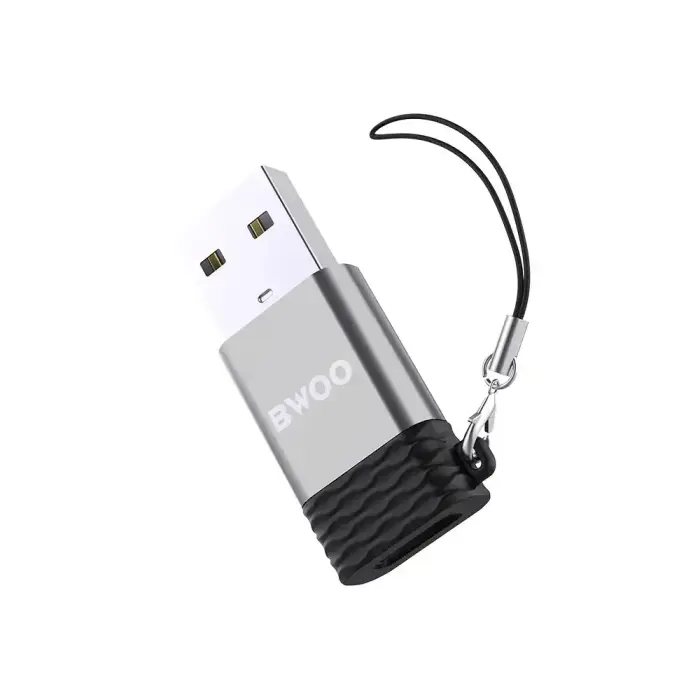 BWOO BZ-38 USB-C to USB OTG Adapter – Gray