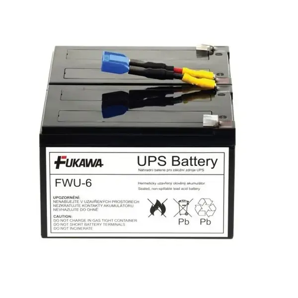 FUKAWA olověná Battery FWU6 do UPS APC/ náhradní Battery za RBC6/ 24V/ 12Ah/ životnost 5 years