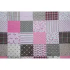 Crêpe bedding set 200x220 cm, Patchwork Pink — Photo 2