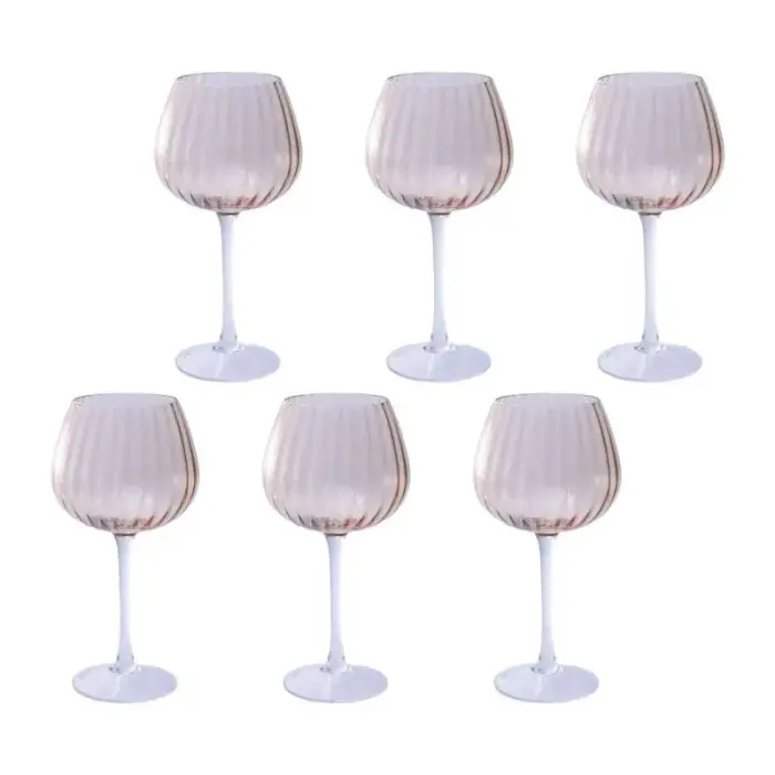 6 glāžu komplekts ROSE&TULIPANI PRISMIA 460ml U20177611N24-Z (dzintara)