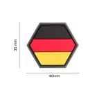German Flag Hexagon Rubber Patch — Photo 5