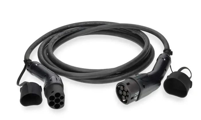 NEDIS cable elektrického vozidla/ cable typ 2/ 32 A/ 22000 W/ 3-fázový/ black/ box/ 5 m
