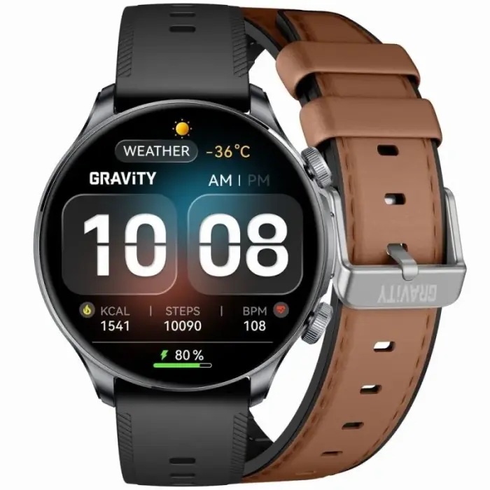 Smartwatch Gravity Black 2 Straps GT35-1