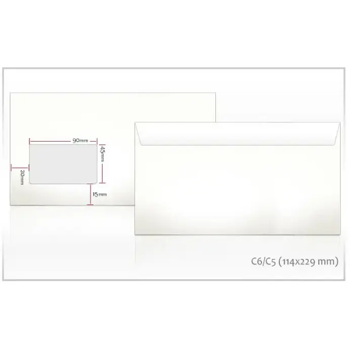 Vokai E65 RH, 114x229mm, su langeliu 45x90, 1000 vnt., 80 g/m²