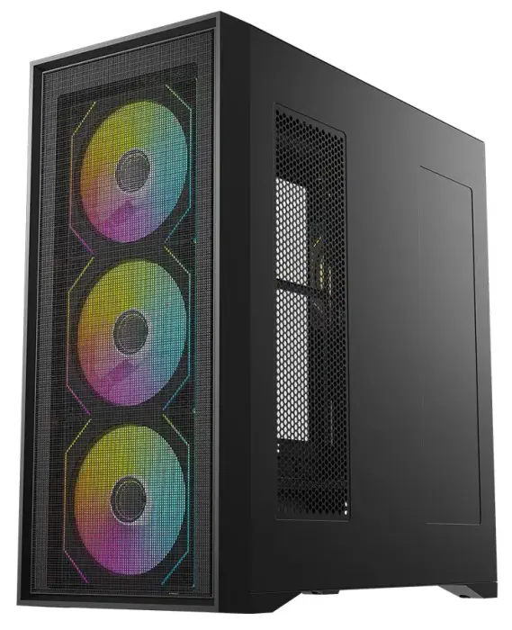 Krux PC Case Vox / ATX / 3x140mm a 1x120 mm ARGB fan / USB 2.0 / USB 3.0 / USB-C / tvrzené sklo /  black