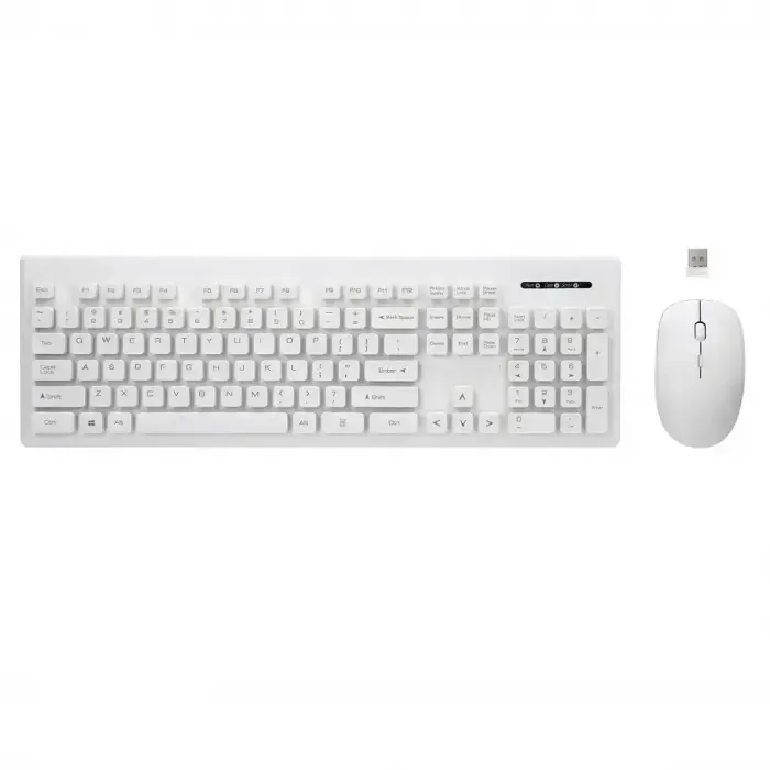 Rebeltec WHITERUN Wireless Keyboard and Mouse Set – White