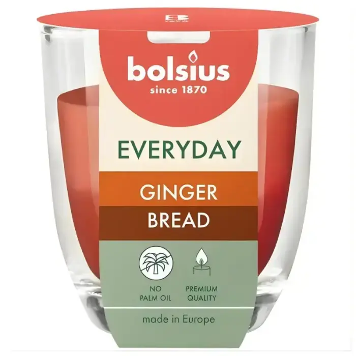 Everyday Scented Candle in Glass Jar, Gingerbread, Ø80x70mm