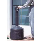 Popielniczka miejska zewnętrzna na stabilnej podstawie poj. 15L śr. 42cm wys. 98cm czarna Foto 5