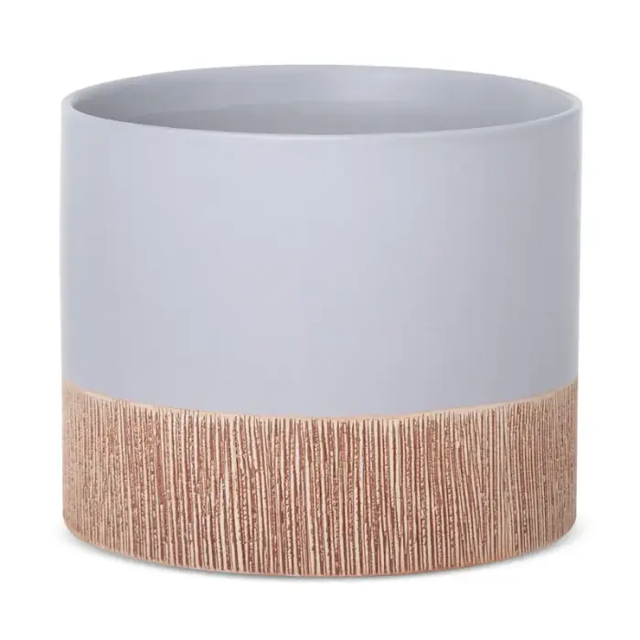Decorative Flower Pot Cover 18x15 Ash Grey Eurofirany