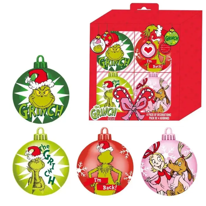 The Grinch Christmas ball set