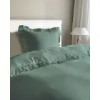 Bedding set 140x200 cm mint solid with ruffle Pure 23 — Photo 3