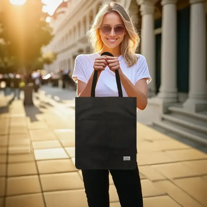 Shopping bag Wonder pattern 4 black Foto 7