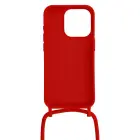 Strap Silicone Case for iPhone 15 Plus, Red — Photo 3