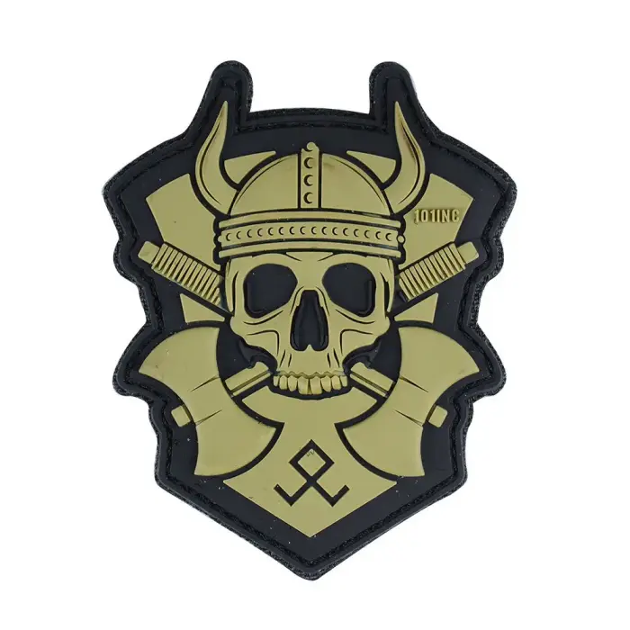 101 Inc. - 3D Patch - Viking With Hatchet - Green