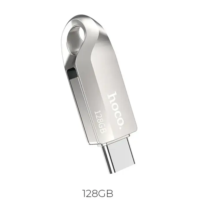 Hoco UD8 128GB USB 3.0 Pendrive (USB-A + USB-C) – Nickel