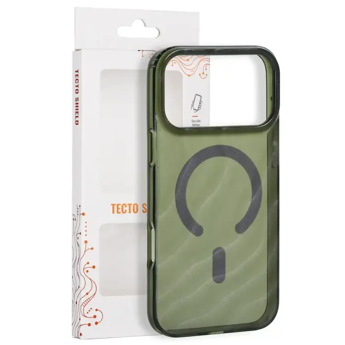 Tecto Shield Desert Mag vāks iPhone 17 Pro Max 6,9" / iPhone 18 Pro Max 6,9" tumši zaļš