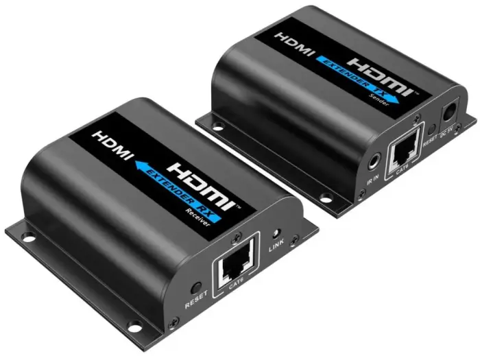 PremiumCord 4K@30Hz HDMI extender na 60m через jeden кабель Cat6/6a/7, lokální HDMI выход