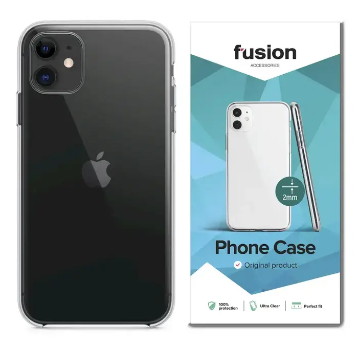 Fusion Ultra Clear Series 2 mm silikona vāks Realme 6 Pro Caurspīdīgs