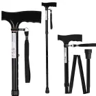 Folding walking stick (black) — Photo 1