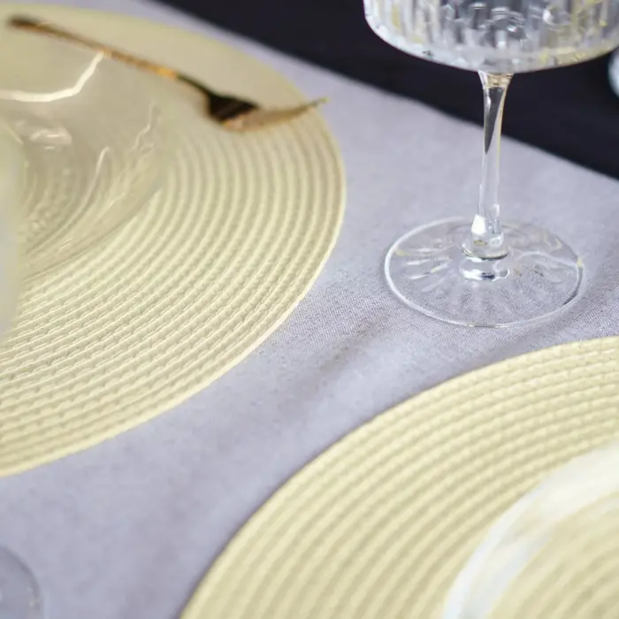 Table placemat Chef, diameter 38 cm, round, light beige Photo