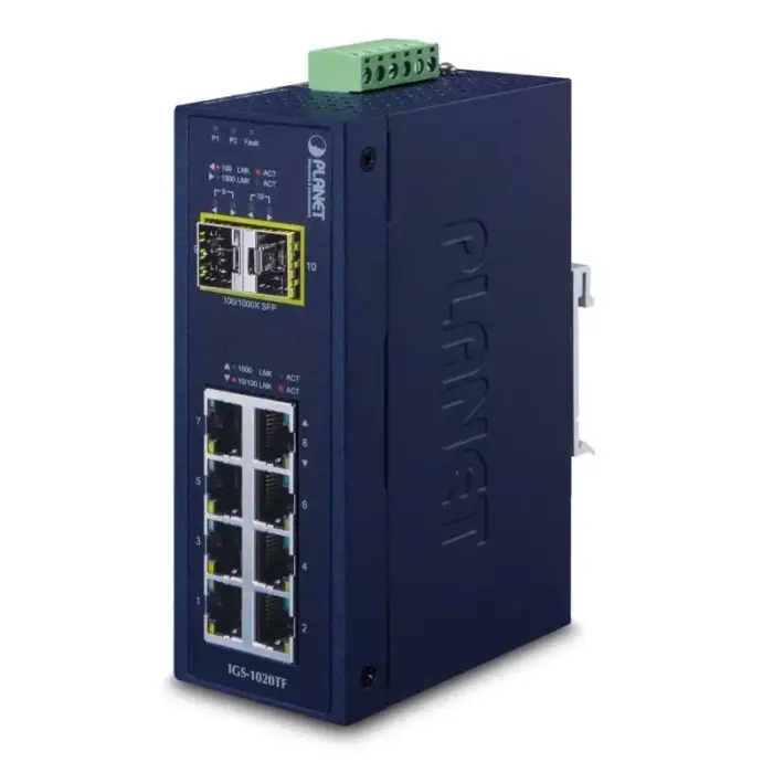 Planet IGS-1020TF Unmanaged Gigabit Ethernet Network Switch – Blue