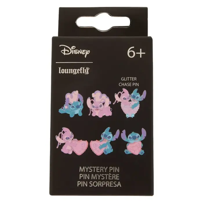 Loungefly Disney Stitch & Angel Mystery Blind Box emalio segtukas (asorti)