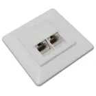 XtendLan Data Socket 2x RJ-45, Cat6, unshielded, flush mount (surface mount with junction box), angled entry — Foto 1