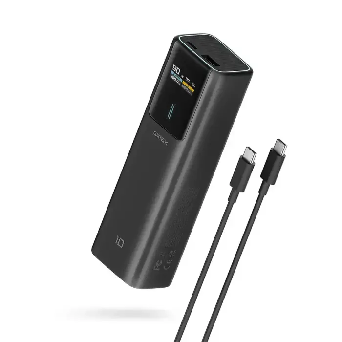 Cuktech CKPB100PGLBL 150W 10000mAh powerbank, USB-C/USB-A, melna