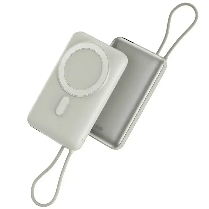 Bazic Fusion Mag Power Bank 10000 mAh 22W USB-C MagSafe Pelēks