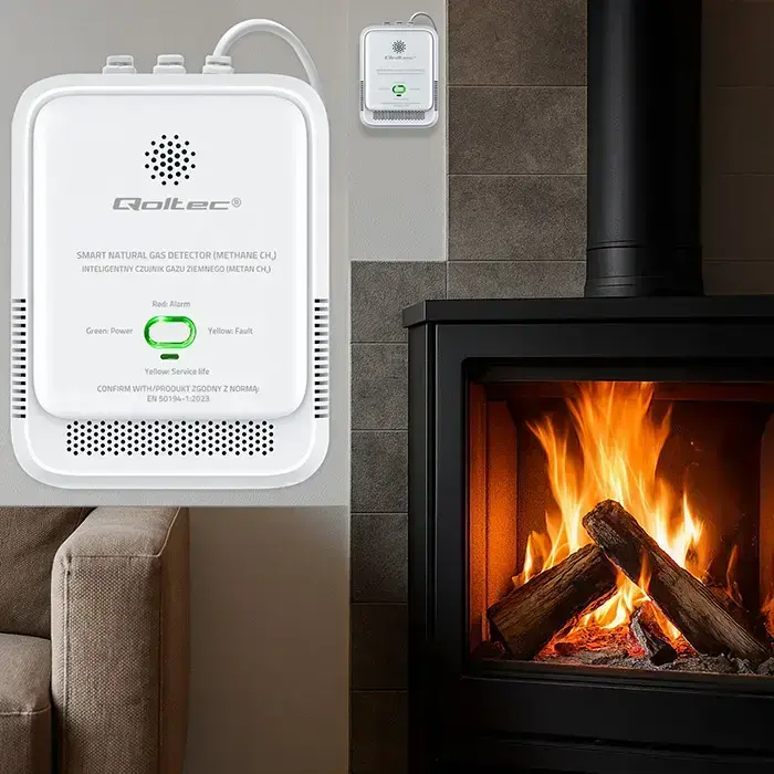 Qoltec  Certified natural gas leak sensor | CH4 detector | NG | 85dB alarm | LED Foto 9