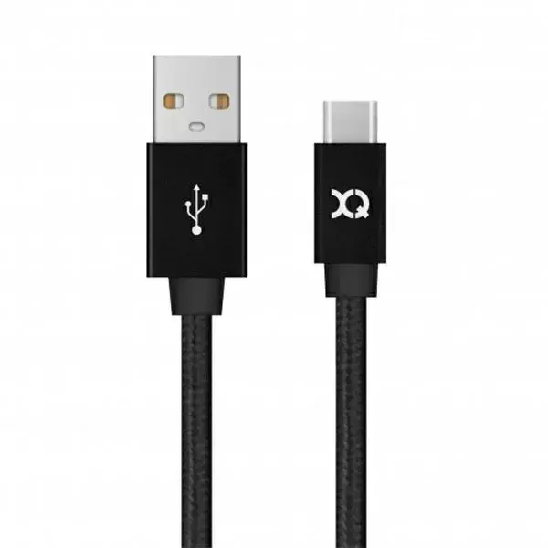 Xqisit Cotton USB-C 3.0 Cable, 1.8m, Black