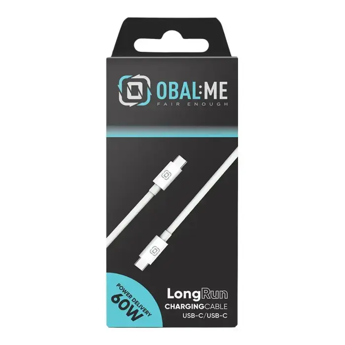OBAL:ME LongRun USB-C to USB-C Cable 60W 1m White