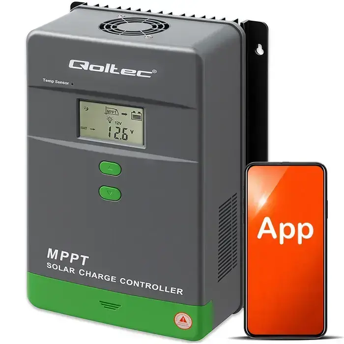 Qoltec MPPT Solar Charge Controller 60A, 12V/24V, LCD, Bluetooth