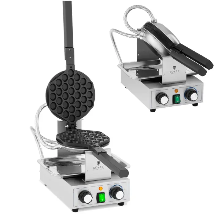 Royal Catering Bubble Waffle Maker with Teflon Coating, 1400 W