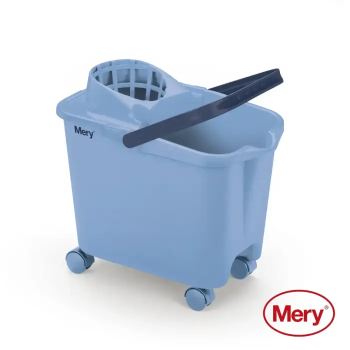 Bucket 14L with Push-On Wheels, Blue