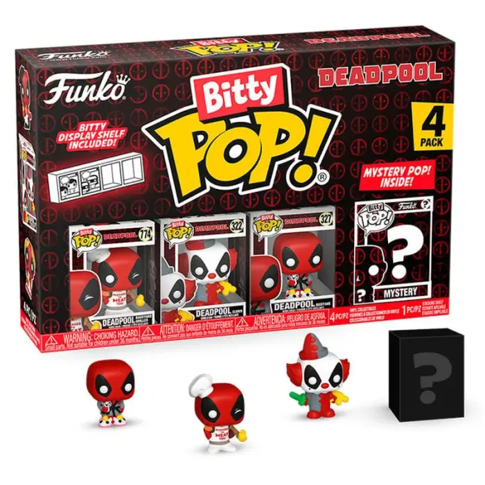 Funko Blister 4 kujukest Bitty POP Marvel Deadpool Master