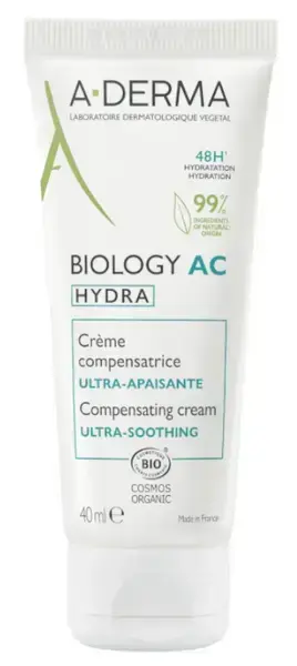 A-Derma Biology AC Hydra Ülimalt orgaaniline rahustav kompenseeriv kreem 40ML