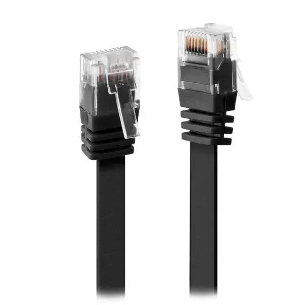 XtendLan Patch cable Cat6 UTP 7m - black flat