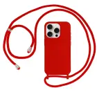 Strap Silicone Case for iPhone 15 Plus, Red — Photo 1