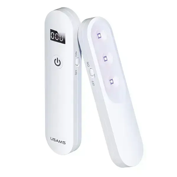 USAMS mini UV-C dezinfekcijas lampa, rokas sterilizators – balts