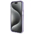 Guess Ring Stand Script Glitter MagSafe vāks iPhone 14 Pro, violets — Foto 5