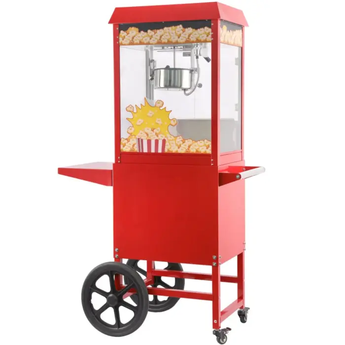 HENDI Mobile Popcorn Machine with Cart 1155 W