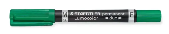 Permanent marker STAEDTLER LUMOCOLOR DUO, double green