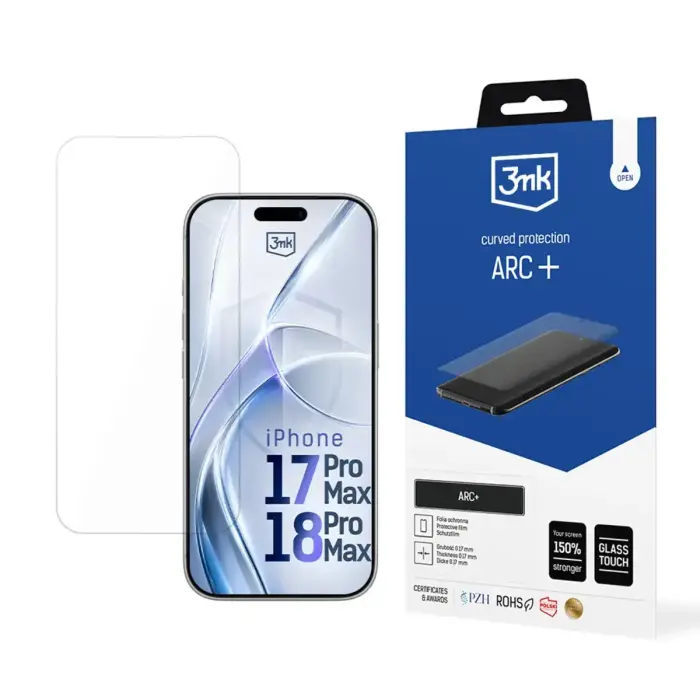 3MK ARC+ Fullscreen aizsargplēve priekš Apple iPhone 17 Pro Max